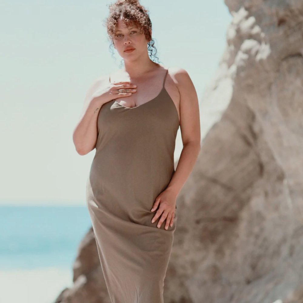 OZMA of California Bias Slip Dress Silk Noîl M